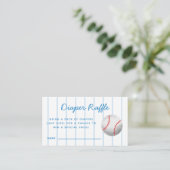 Baseball Sports Baby Shower Diaper Raffle Ticket Enclosure Card (Standing Front)