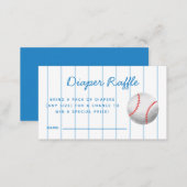 Baseball Sports Baby Shower Diaper Raffle Ticket Enclosure Card (Front/Back)