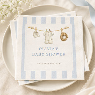 Baseball Sports Baby Shower Party Napkins