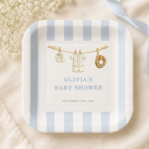 Baseball Sports Baby Shower Party Paper Plates