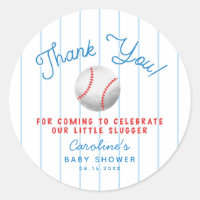 Baseball Sports Baby Shower Thank You Favor