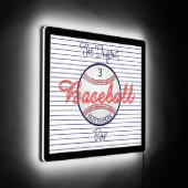 Baseball Sports Bar LED Sign (Angle)