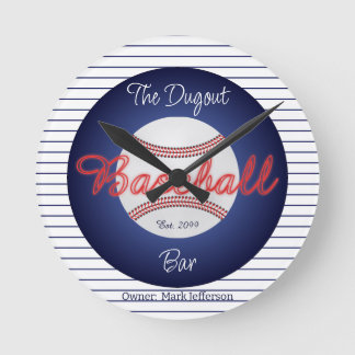 Baseball Sports Bar Sign Wall Clock