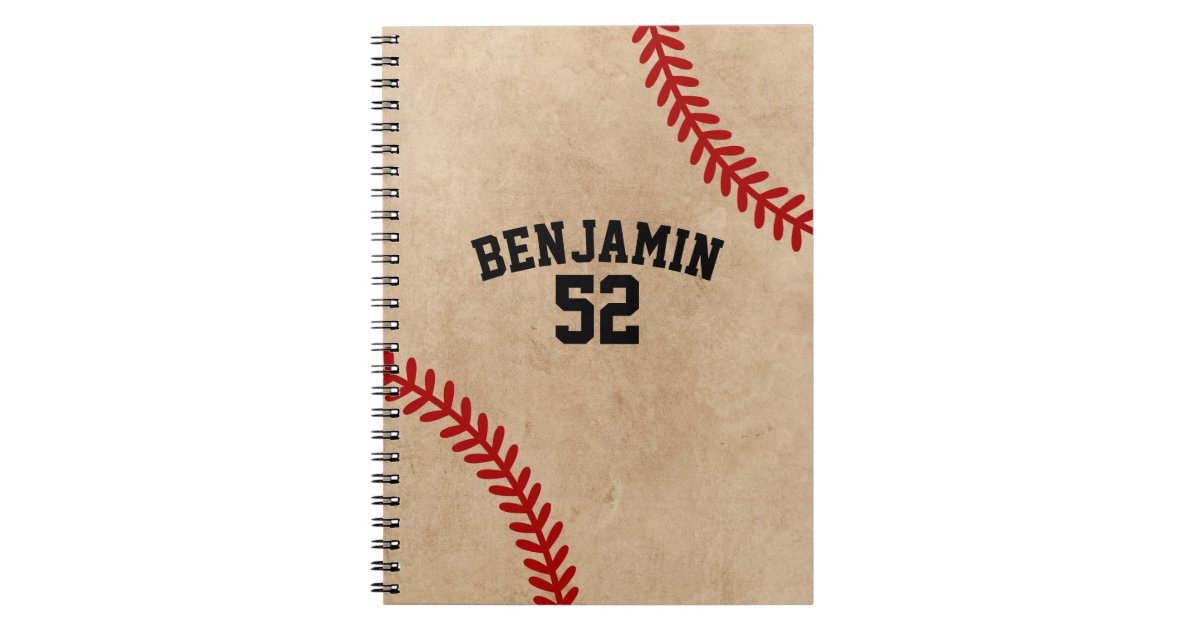 baseball sports Baseball coach Notebook | Zazzle