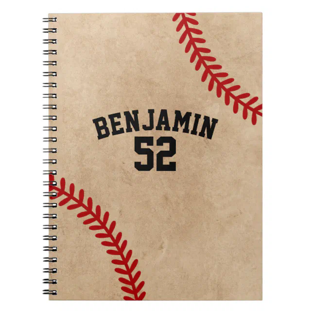 baseball sports Baseball coach Notebook | Zazzle
