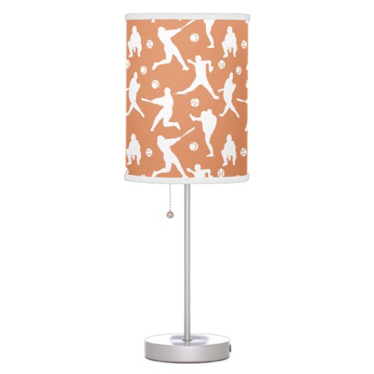 Baseball Sports Batter Pitcher Kids Boys Table Lamp (Right)