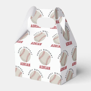 Baseball Sports Birthday Party Custom Name  Favor Boxes