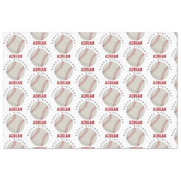 Baseball Sports Birthday Party Custom Name  Tissue Paper