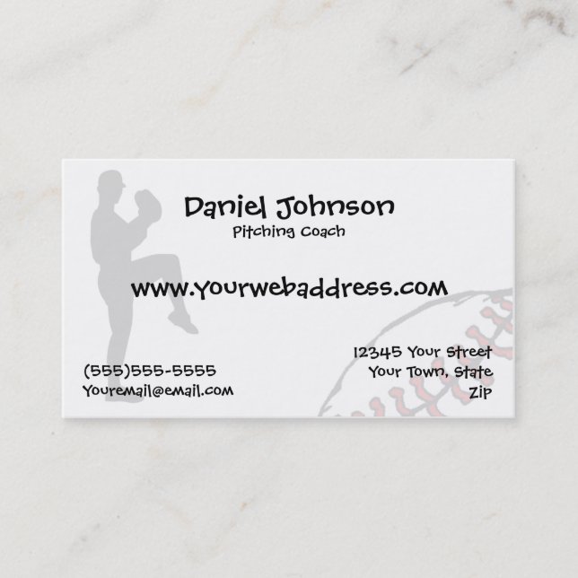 Baseball Sports Business Card (Front)