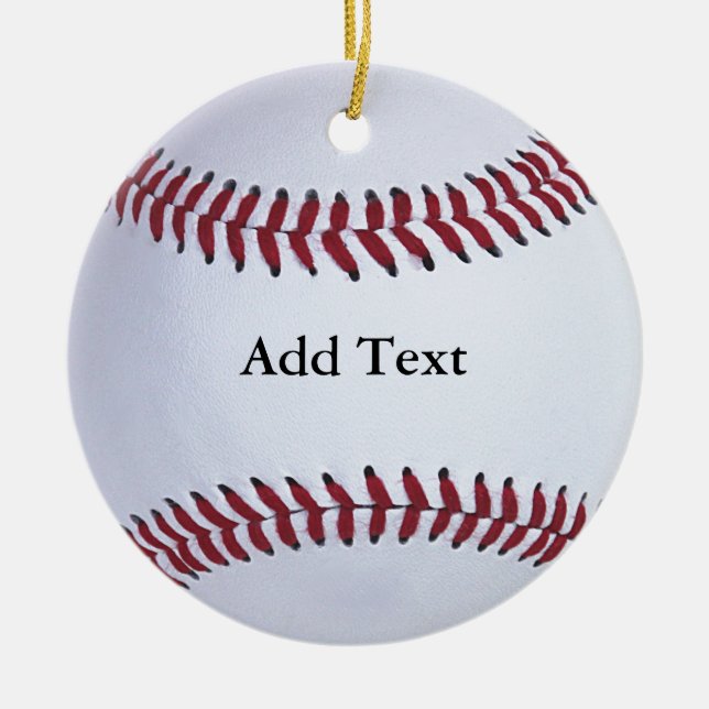 Baseball Sports Ceramic Ornament (Front)