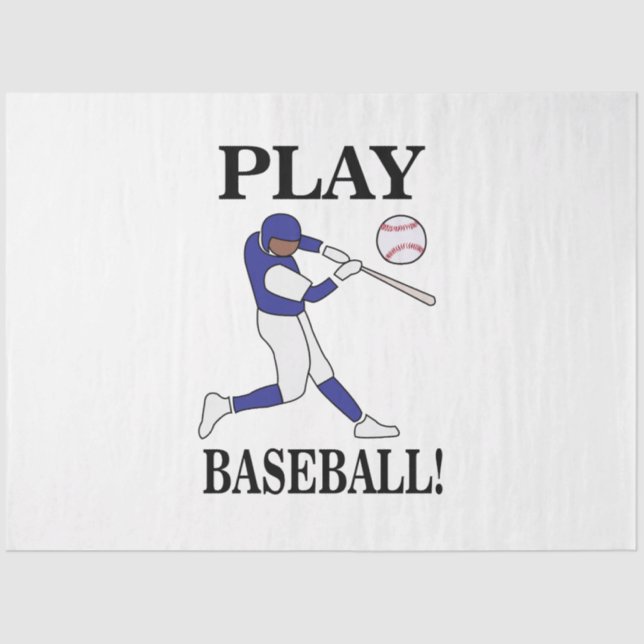 Baseball Sports Coach Player Birthday Tissue Paper (Front)