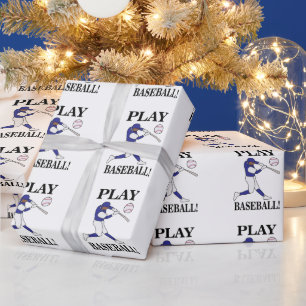 Baseball Sports Coach Player Birthday Wrapping Paper