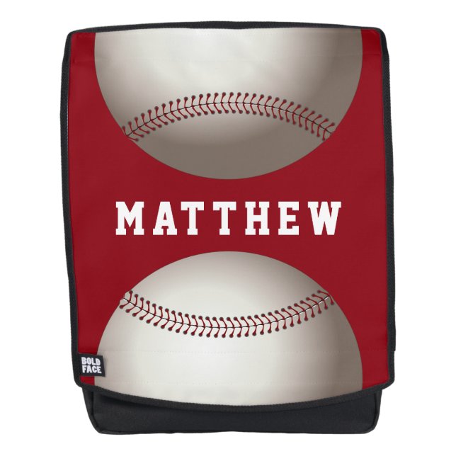 Baseball Sports Design Personalized Name Backpack (Front)