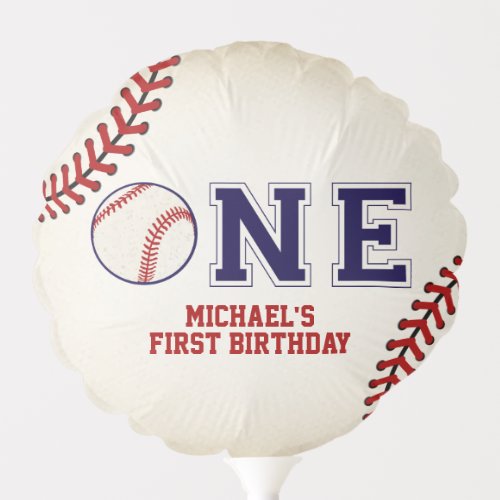 Baseball Sports First Birthday Balloon