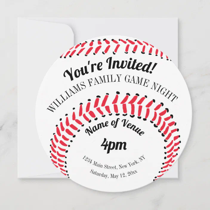 baseball sports game night invitation zazzle com