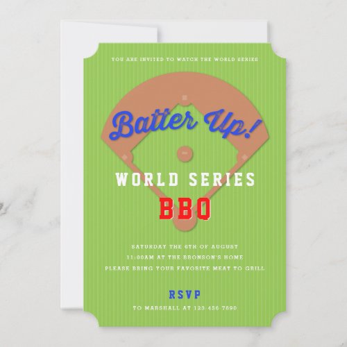 Baseball Sports Game Watch Party Invitation