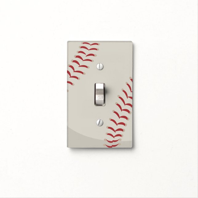 Baseball Sports Light Switch Cover (In Situ)