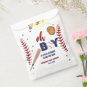 Baseball Sports Little slugger Boy Baby Shower Favor Bag