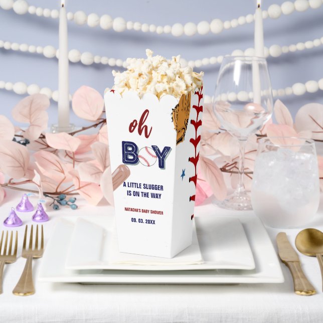 Baseball Sports Little slugger Boy Baby Shower Favor Boxes (Wedding)