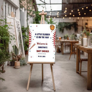 Baseball Sports Little slugger Boy Baby Shower Foam Board