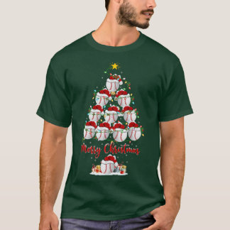 Baseball Sports Lover Matching Santa Baseball Chri T-Shirt