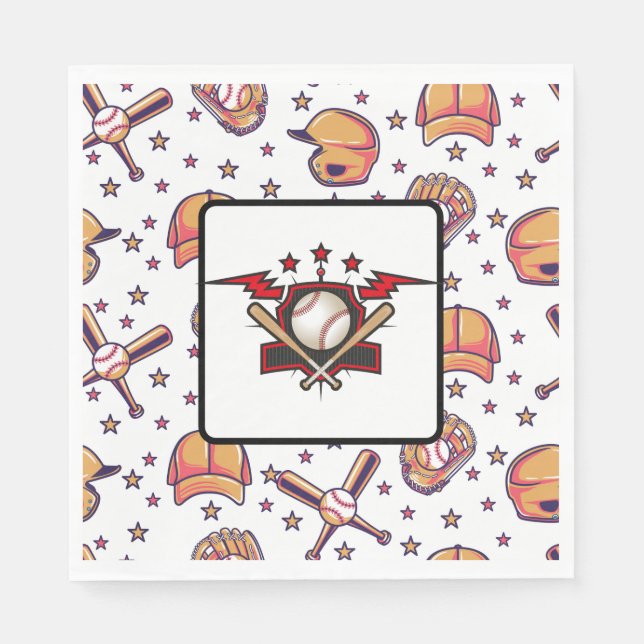 Baseball Sports  Napkins (Front)