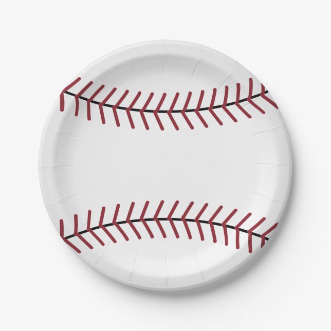 Baseball Sports Paper Plates (Front)