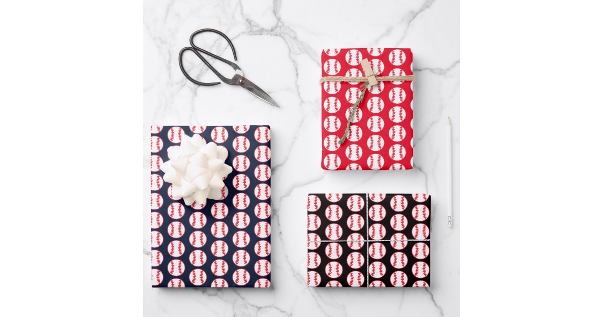 Baseball Sports Party Wrapping Paper Sheets Zazzle