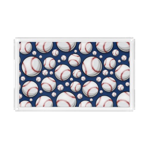 Baseball Sports Pattern Acrylic Tray