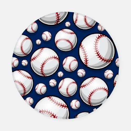 Baseball Sports Pattern Coaster Set