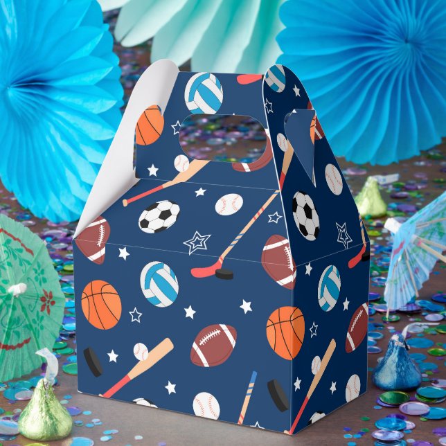 Baseball sports Pattern  Favor Boxes (Party)