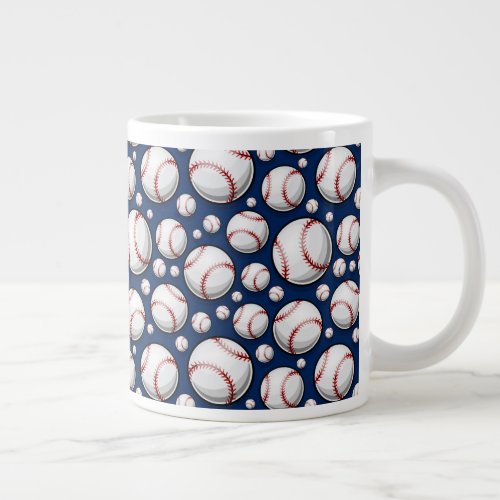 Baseball Sports Pattern Giant Coffee Mug