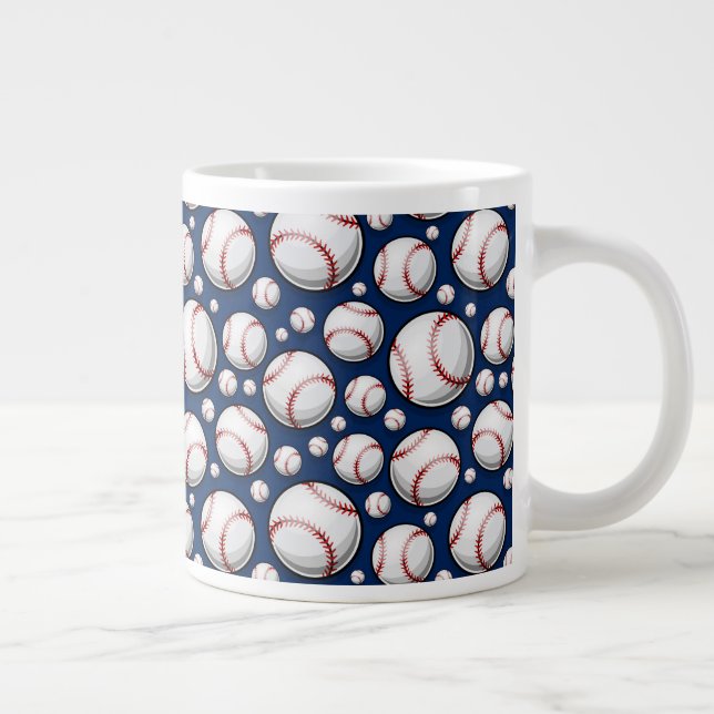 Baseball Sports Pattern Giant Coffee Mug (Right)
