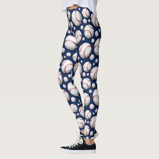 Baseball Sports Pattern Leggings (Left)