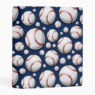 Baseball Sports Pattern Mini Binder