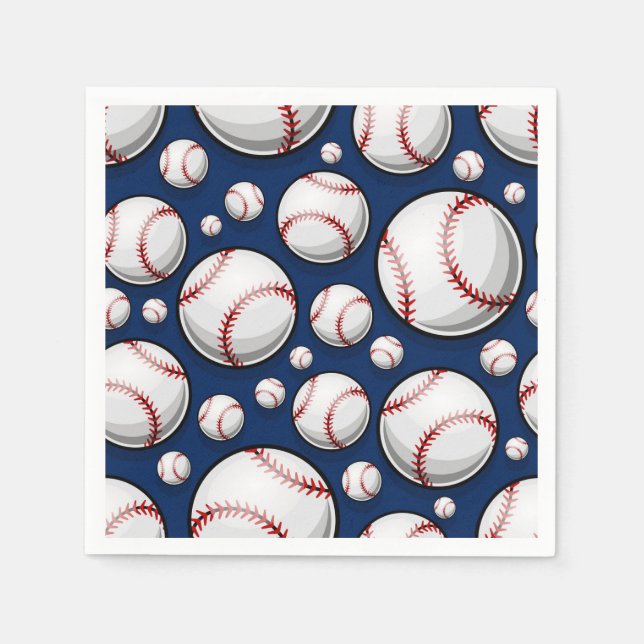 Baseball Sports Pattern Napkins (Front)