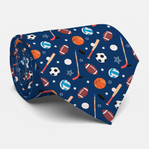Baseball sports Pattern  Neck Tie