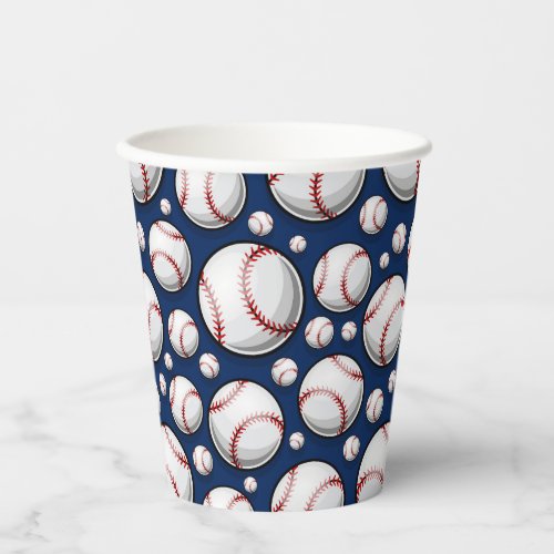 Baseball Sports Pattern Paper Cups