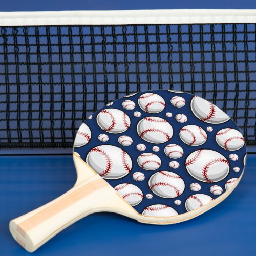 Baseball Sports Pattern Ping Pong Paddle