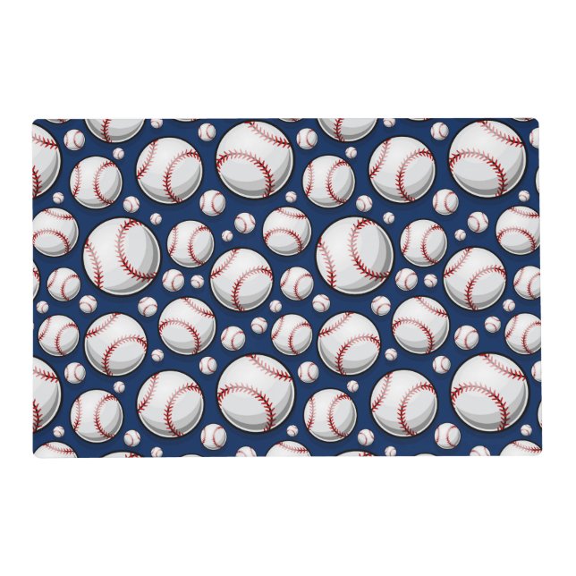 Baseball Sports Pattern Placemat (Front)