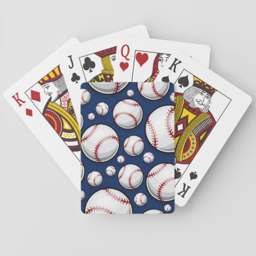 Baseball Sports Pattern Poker Cards