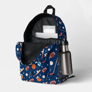 Baseball sports Pattern Printed Backpack