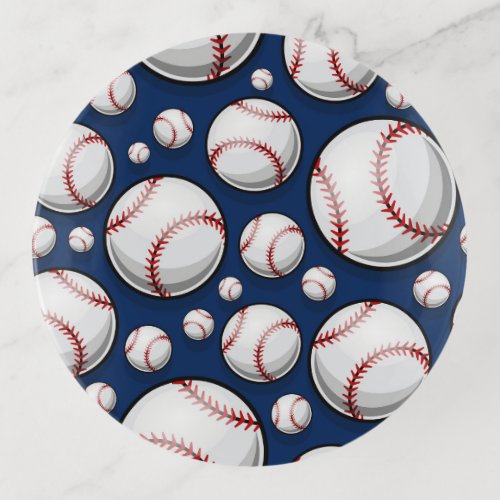 Baseball Sports Pattern Trinket Tray