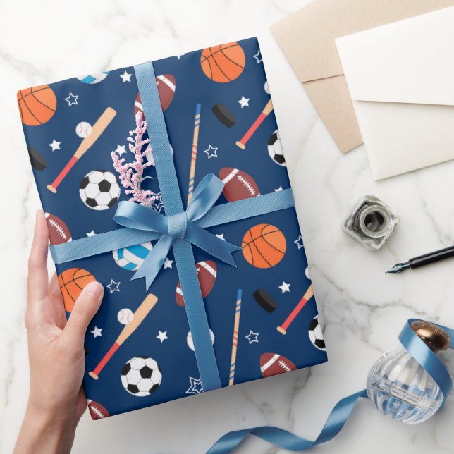 Baseball sports Pattern  Wrapping Paper (Gifting)