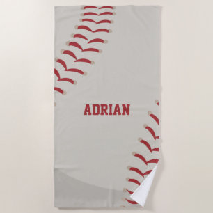 Baseball Sports Personalized Beach Towel