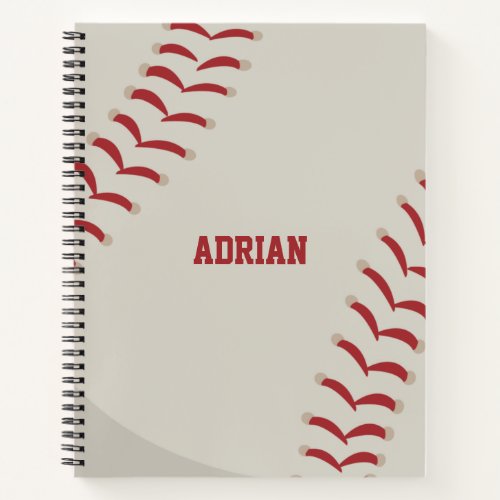Baseball Sports Personalized Notebook