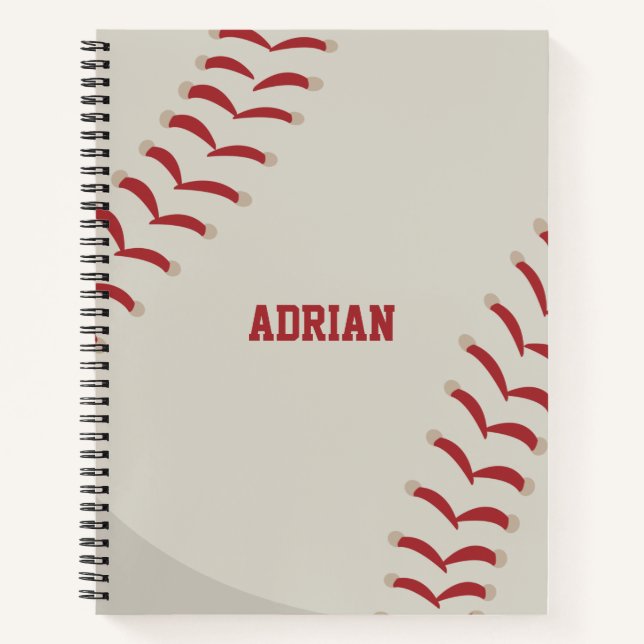 Baseball Sports Personalized Notebook (Front)