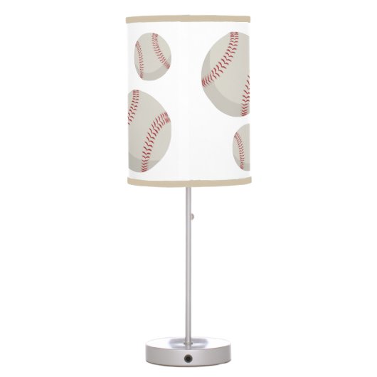 Baseball Sports Personalized  Table Lamp (Back)
