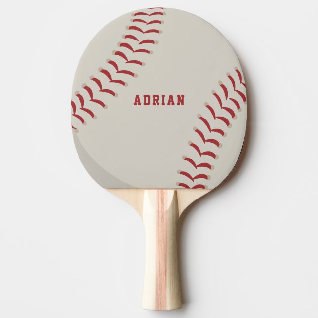 Baseball Sports Personalized Table Tennis Ping Pong Paddle (Front)