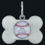 Baseball Sports Pet ID Tag<br><div class="desc">Close-up photo of a baseball. Customize it by adding text! If you need help customizing your text, please send me a message. Visit www.zazzle.com/lsarmentoart for more unique designs.</div>